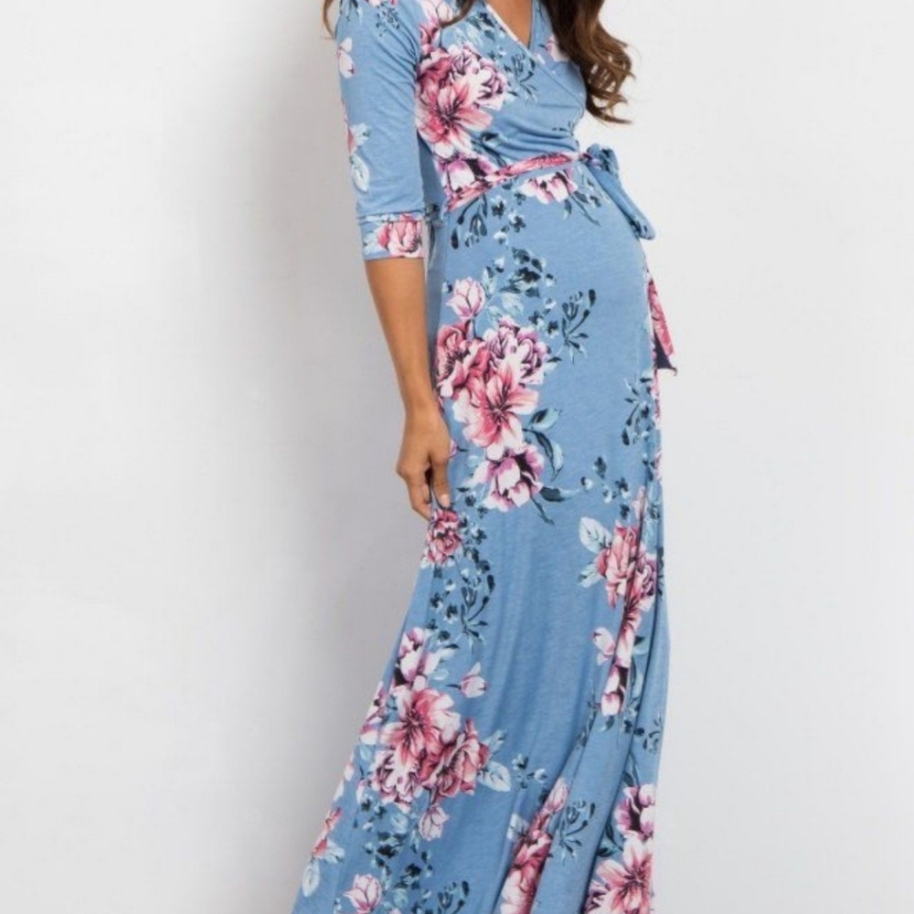 PinkBlush floral maternity dress